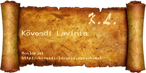 Kövesdi Lavínia névjegykártya